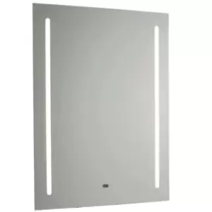 IP44 LED Bathroom Mirror 70cm x 50cm Vanity Light IR Switch & Dual Shaver Socket