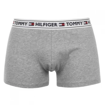 Tommy Bodywear White Logo Waistband Trunks - Grey