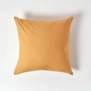 Mustard Yellow Continental Pillowcase Egyptian Cotton 200 Thread Count, 40 x 40cm - Mustard - Mustard - Homescapes