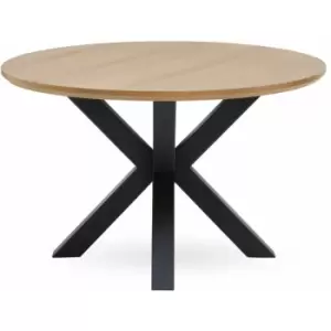 Premier Housewares - Salford Dining Table with Black Powder Legs