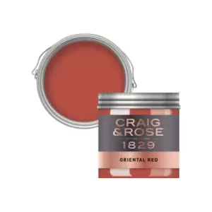 Craig & Rose 1829 Oriental Red Chalky Emulsion Paint, 50ml Tester Pot