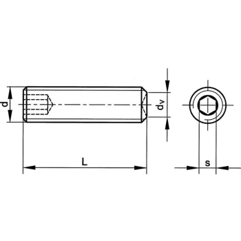 M12X20 Skt Set Screw - Plain Cup (GR-45H) (14.9)- you get 5 - Qualfast