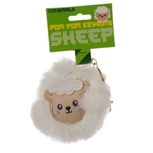 Cutiemals Sheep Pom Pom Keyring