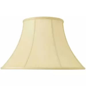 20' Inch Luxury Bowed Tapered Lamp Shade Traditional Honey Silk Fabric & White