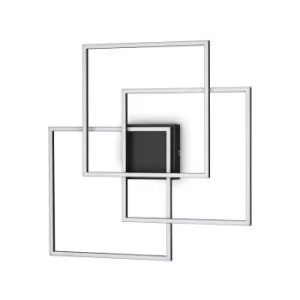 Ideal Lux LED Decorative Integrated LED Wall Light Black, 3000K