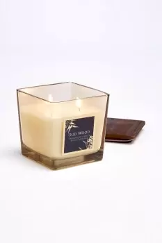 Skandinavisk Oud Wood Glass Scented Candle 400g