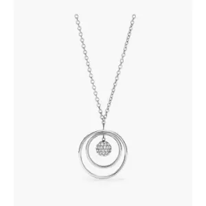 Fossil Womens Silver-Tone Stainless Steel Necklace - Silver