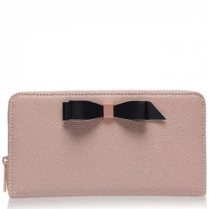 Ted Baker Ted Aine Bow Leather Zip Around Purse - Taupe