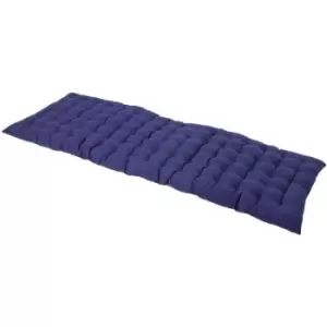 Navy Bench Cushion, Three Seater - Homescapes