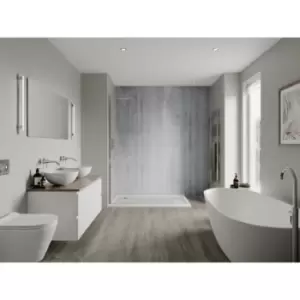 Multipanel Linda Barker Bathroom Wall Panel Hydrolock 2400 X 900mm Concrete Formwood