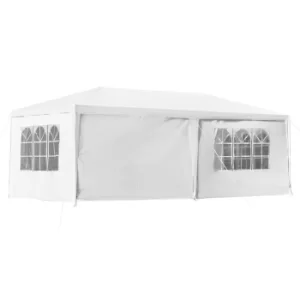 Outsunny 6 x 3(m) Gazebo Canopy Party Tent with 4 Removable Side Walls for Outdoor Event with Windows and Doors, White