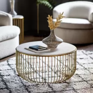 Gallery Interiors Deonte Coffee Table Gold