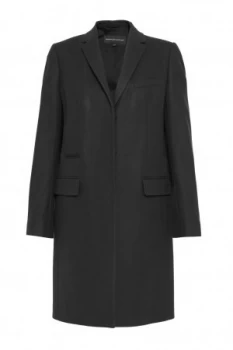 French Connection Platform Felt Smart Fit Coat Black