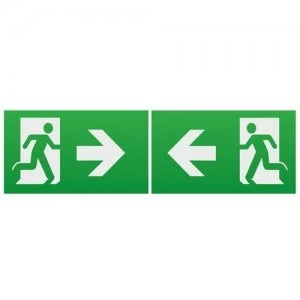 KnightsBridge Emergency Lighting Legend Set Pack of 2 LeftRight Arrow