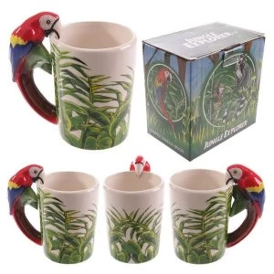 Jungle Mug with Parrot Shaped Handle