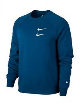 Nike Sportswear Swoosh Crew - Blue Size M Men