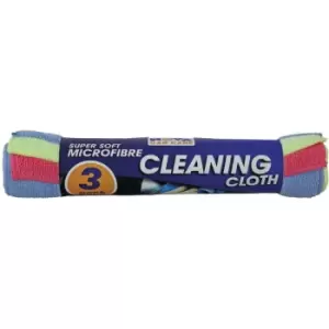 Granville Chemicals Microfibre Cleaning Cloth (Pack of 3) (One Size) (Multicoloured) - Multicoloured