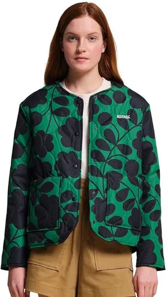 Regatta Womens Orla Quilted Summer Coat 10 - Bust 34' (86cm) Green Floral RWN299-CWM-10