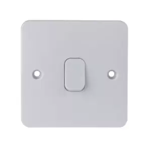 Schneider Electric Lisse White Moulded - Single Retractive 2 Way Plate Switch, 10A, GGBL1012R, White, Pack of 10