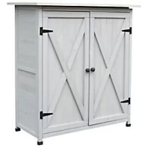 OutSunny Garden Tool Cabinet Outdoors Water proof Wood 550 mm x 1100 mm x 1170 mm