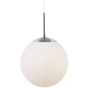 Cafe 30cm Globe Pendant Ceiling Light White, E27