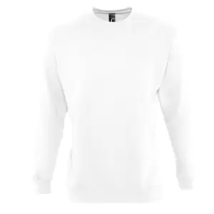 SOLS Mens Supreme Plain Cotton Rich Sweatshirt (S) (White)