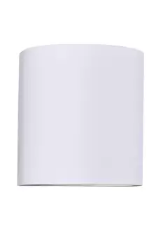 Ceramic Cylinder Wall Light, Up and Down White Paintable G9 (NO BULB)