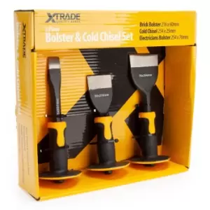 XTrade X0900014 Guarded Bolster & Cold Chisel Set (3 Piece)