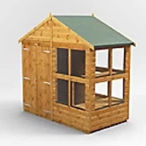 Power Garden Shed 48PAPSDD Golden Brown 4x8