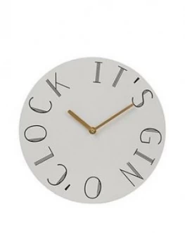 Premier Housewares Mimo Gin O Clock Wall Clock