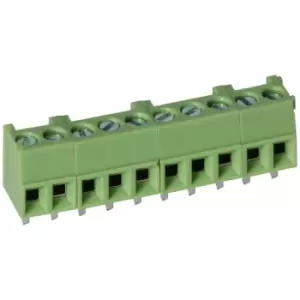 TruConnect 211796 3.5mm 10 Way Low Profile Rising Clamp Terminal Block