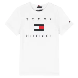 Tommy Hilfiger Boys' Basic Short Sleeve T-Shirt - Bright White - 6 Years