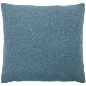 Malham Textured Fleece Cushion Cover, Wedgewood, 50 x 50 Cm - Furn