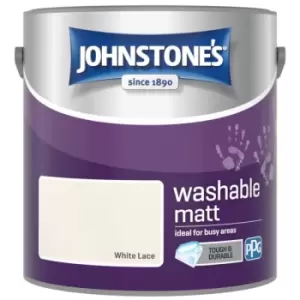 Washable Matt Emulsion White Lace 2.5 Litre - Johnstones