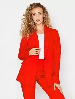 Long Tall Sally Red Scuba Crepe Blazer, Red, Size 20, Women