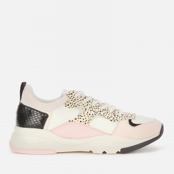 Ted Baker Womens Izsla Running Style Trainers - White/Pink - UK 3