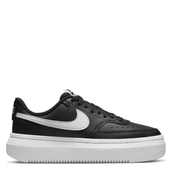 Nike Court Vision Alta Leather Womens Trainers - Black/White