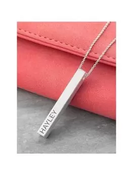 Treat Republic Personalised Matt Vertical Bar Necklace