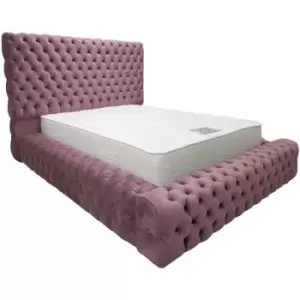 Sultan Upholstered Beds - Plush Velvet, Super King Size Frame, Pink - Pink