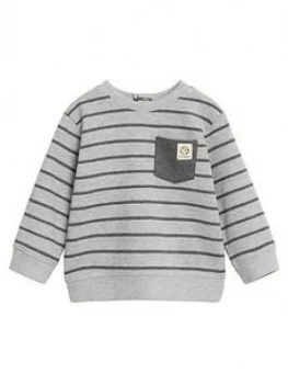 Mango Baby Boys Stripe Sweatshirt - Grey