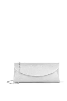 Curve Flap 'Dominique' Glitter Clutch Bag