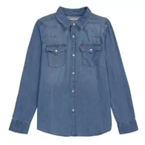 Levis Barstow Western Denim Shirt Junior Boys - Blue