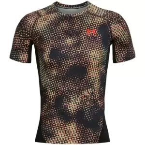 Under Armour HeatGear Printed Top Mens - Black