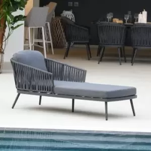 Harbour Lifestyle - Pair of Monterrey Sun Lounger - Thin Rope Weave - Grey