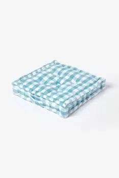 Block Check Cotton Gingham Floor Cushion