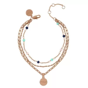 Radley Ladies 18ct Rose Gold Plated Layered Beaded Bracelet