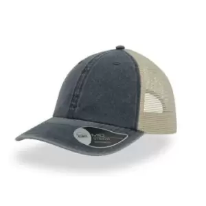 Atlantis Unisex Case Pigment Dyed 6 Panel Trucker Cap (One Size) (Navy)