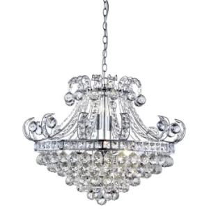 Bloomsbury 6 Light Chandelier Chrome Finish, E14