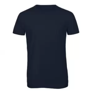 B&C Mens Favourite Short Sleeve Triblend T-Shirt (XL) (Navy Blue)