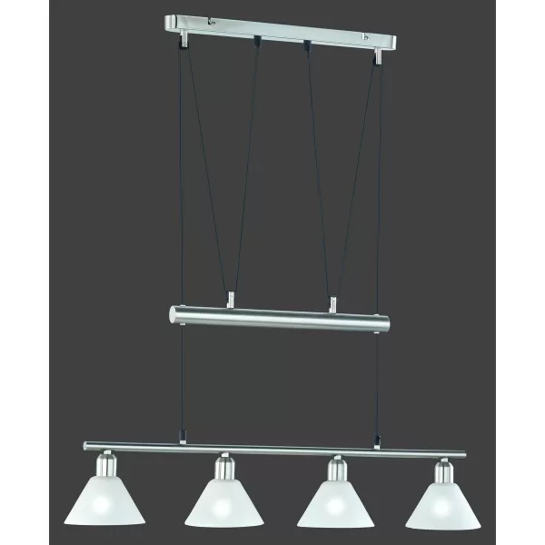 Stamina Modern 4 Light Bar Pendant Ceiling Light Nickel Matt